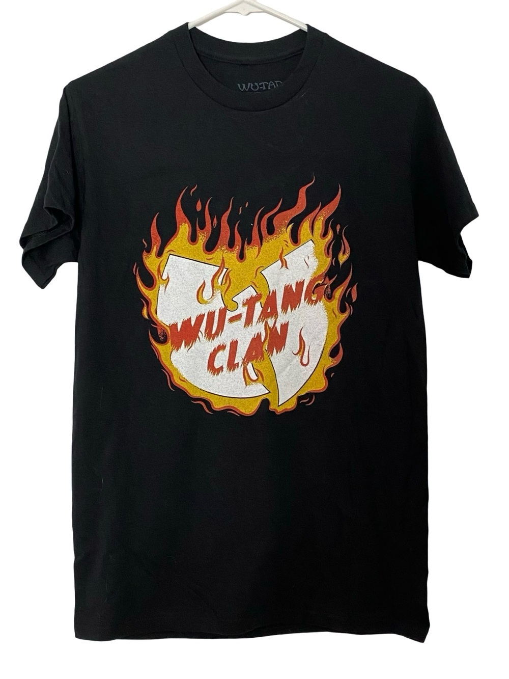 Wutang Band Tee T-shirt Mens Size Small Unisex Wu Tang Wu-tang Shirt Black Flame